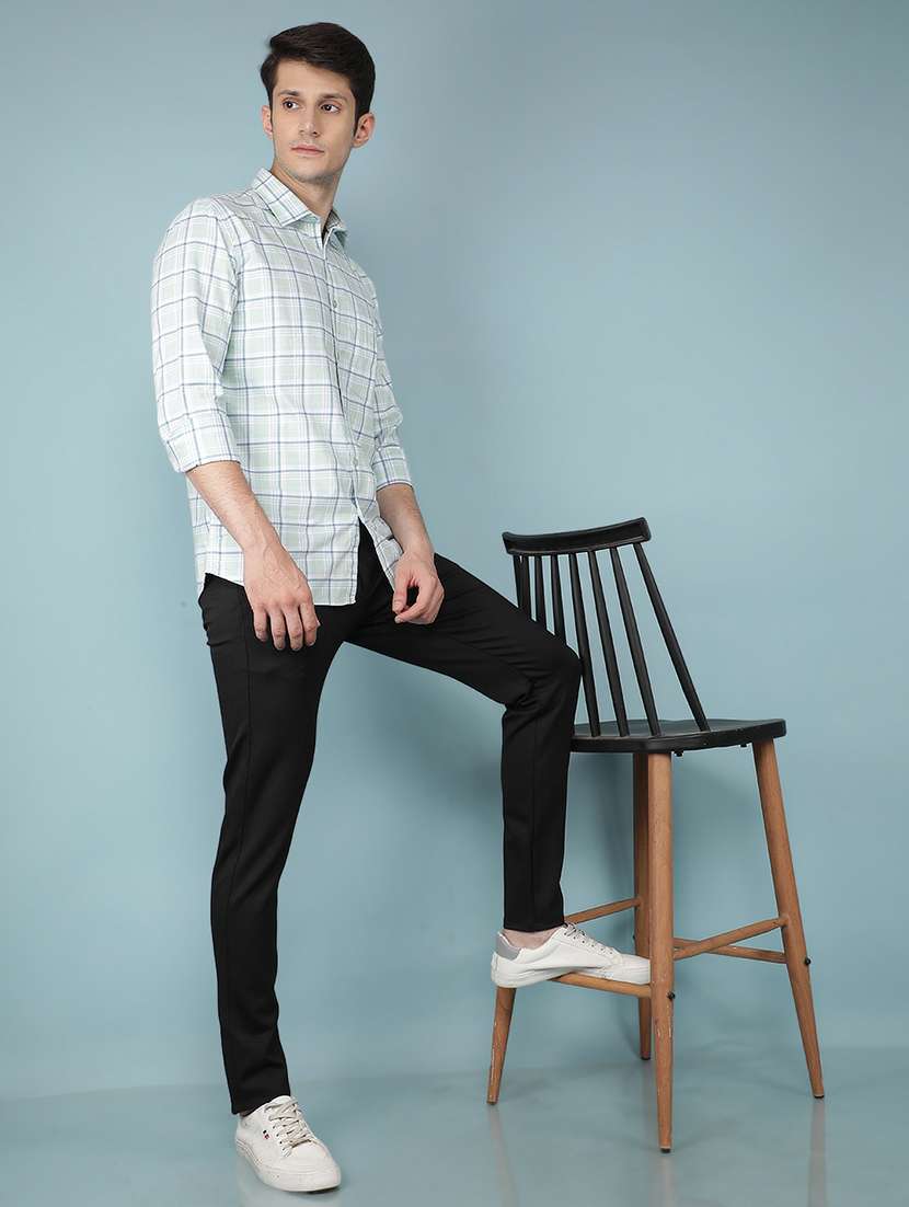 men mid rise solid chino trouser - 21495990 -  Standard Image - 5