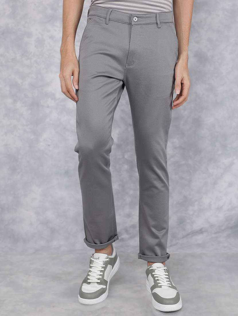 men mid rise solid chino trouser - 21496007 - Zoom Image - 0