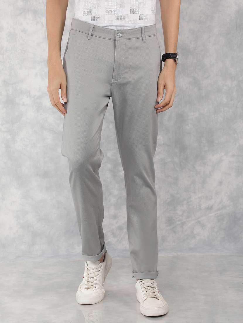 men mid rise solid chino trouser - 21496019 -  Zoom Image - 0