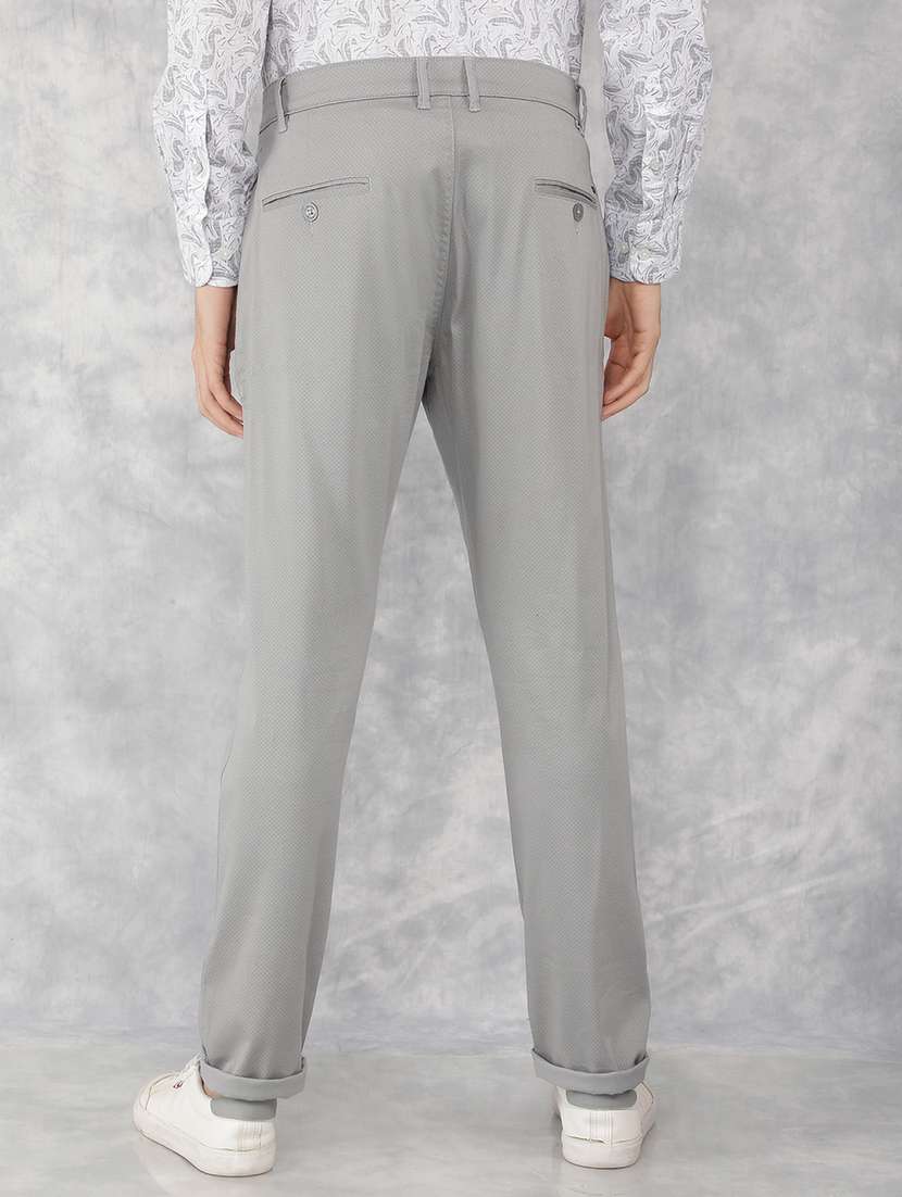 men mid rise solid chino trouser - 21496019 - Standard Image - 3