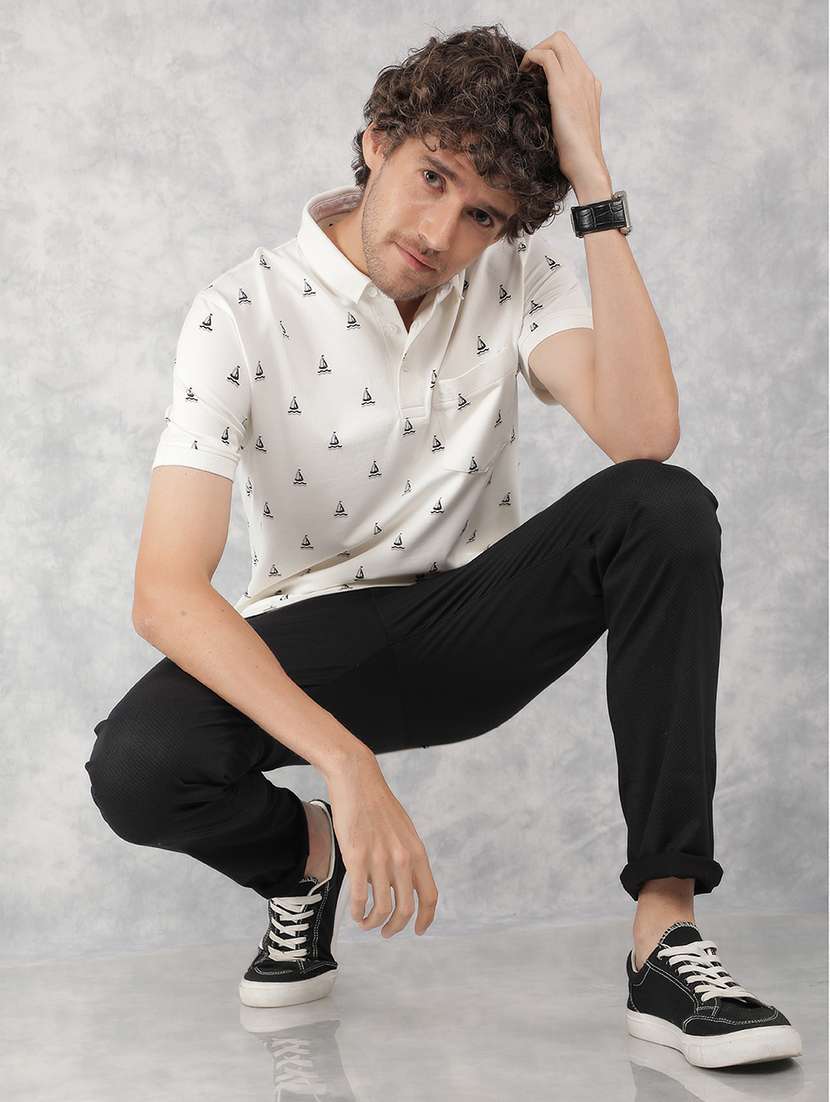 men mid rise solid chinos trouser - 21496020 - Standard Image - 5