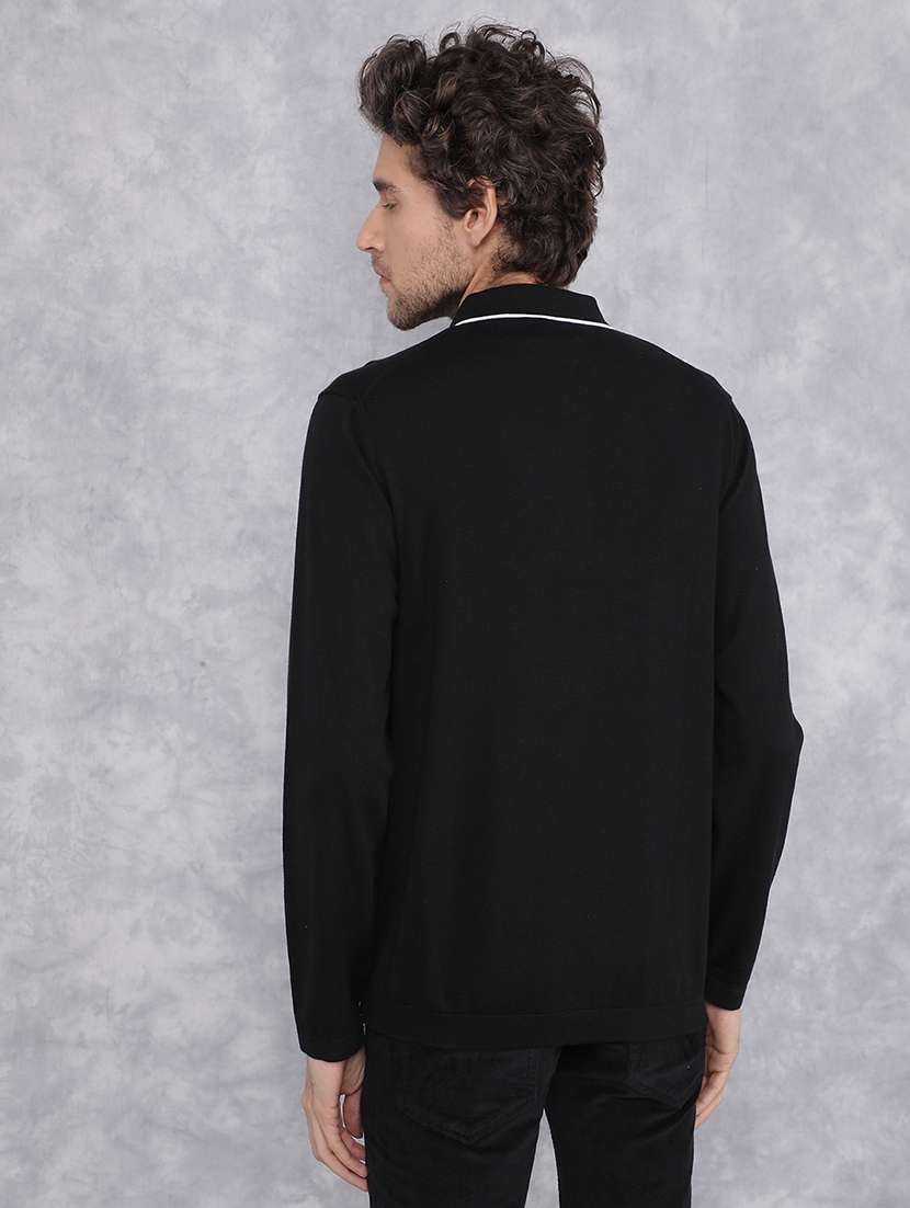 men polo neck plain t-shirt - 21496034 - Standard Image - 3