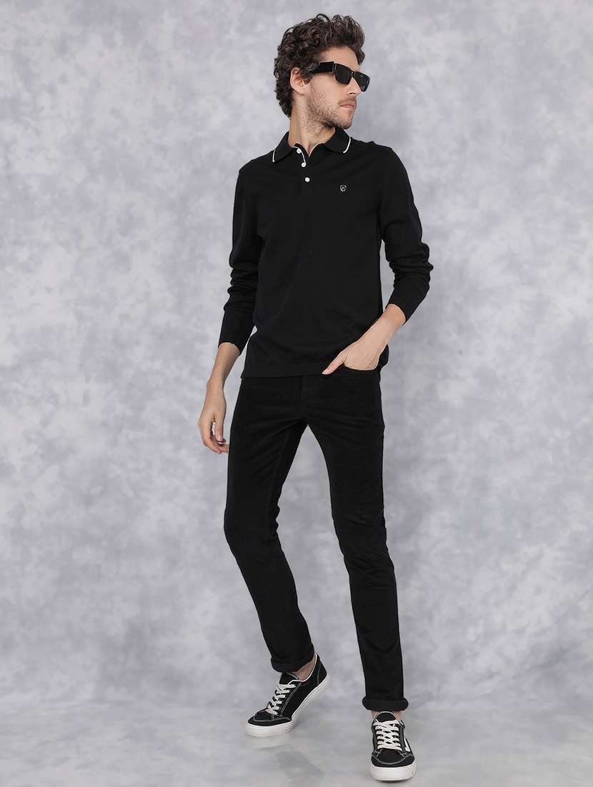 men polo neck plain t-shirt - 21496034 - Standard Image - 5