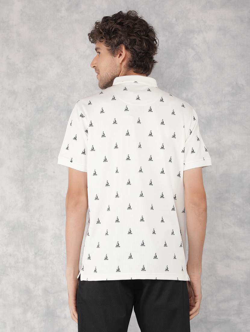 men polo neck printed t-shirt - 21496045 -  Standard Image - 3