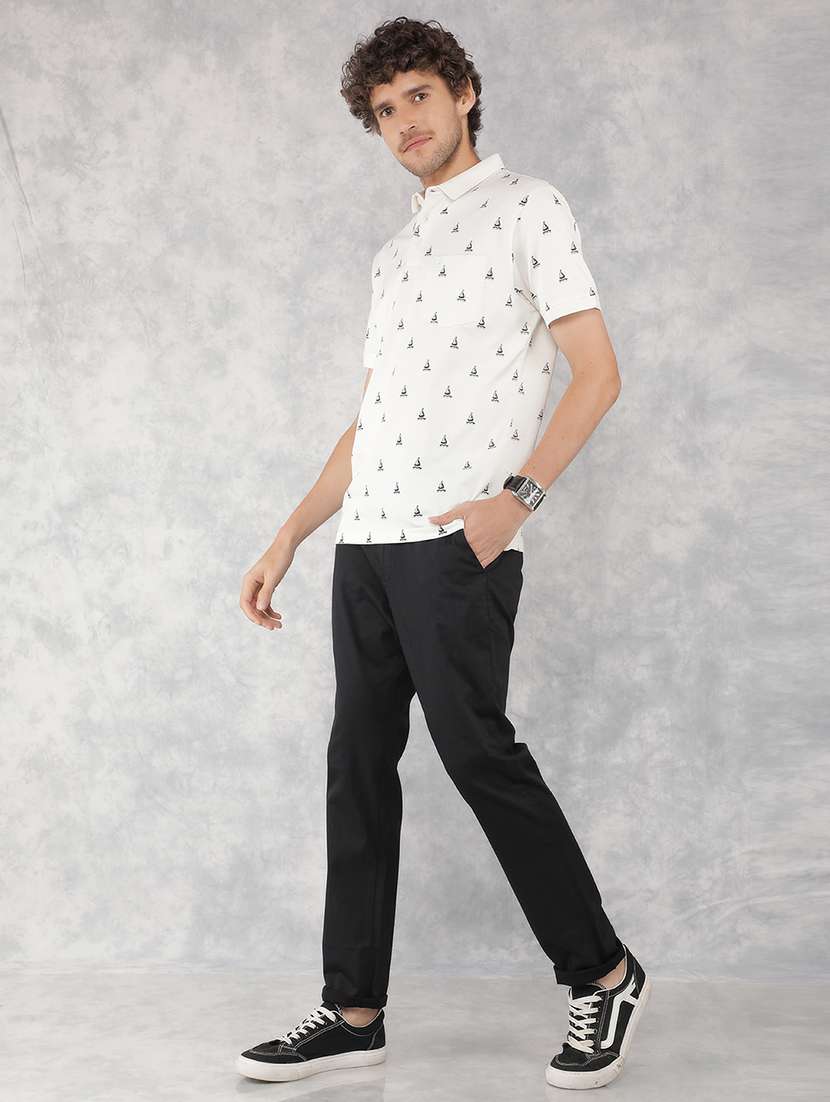 men polo neck printed t-shirt - 21496045 -  Standard Image - 5