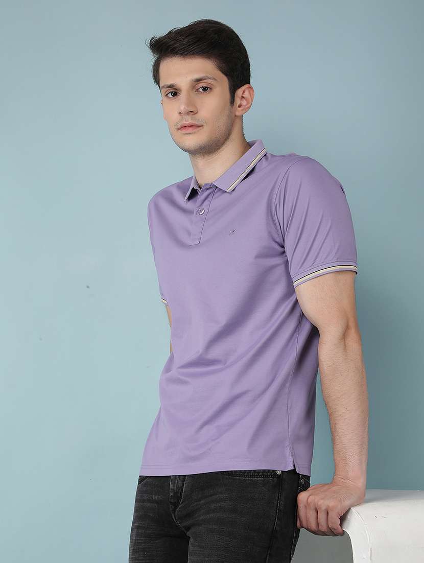 men polo neck plain t-shirt