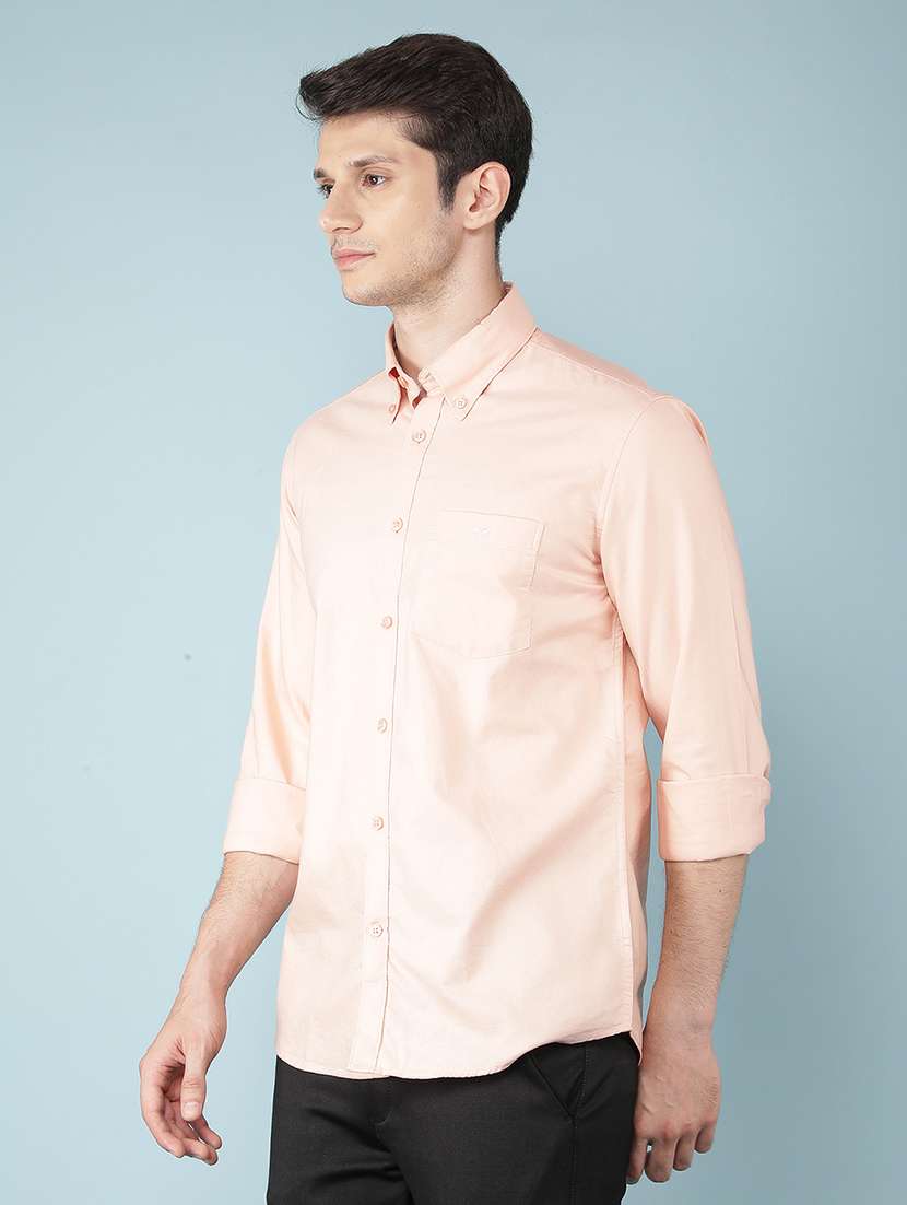 men long sleeve solid casual shirt