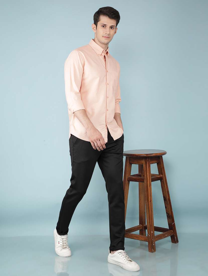 Men Long Sleeve Solid Casual Shirt - 21496075 -  Standard Image - 5