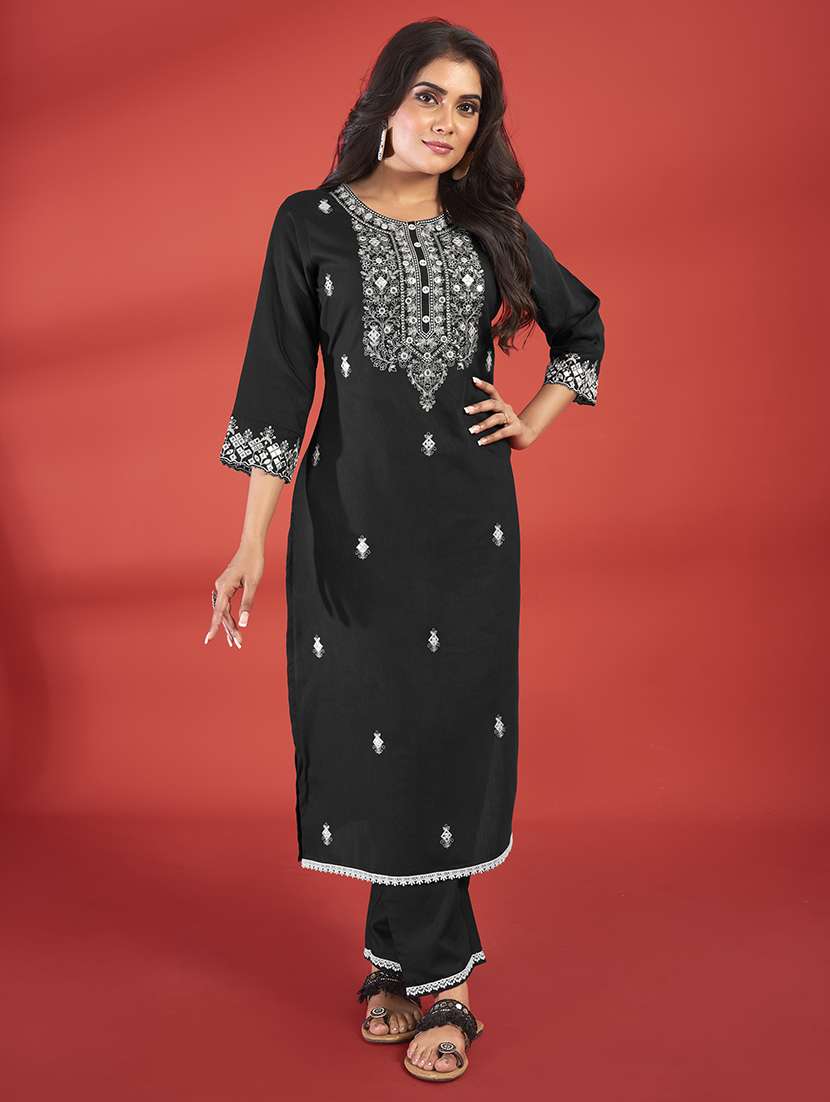 women black kurta pant set - 21496434 - Zoom Image - 0