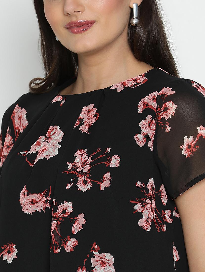 black floral printed regular top - 21496508 - Standard Image - 5
