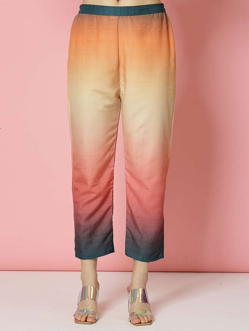 women green rayon shirt and trouser co-ord set - 21496541 -  Standard Image - 5