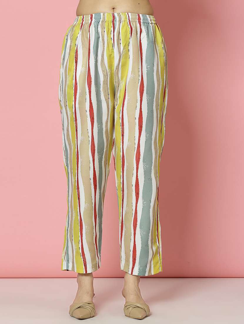 women multi colored rayon shirt and trouser co-ord set - 21496550 -  Standard Image - 5