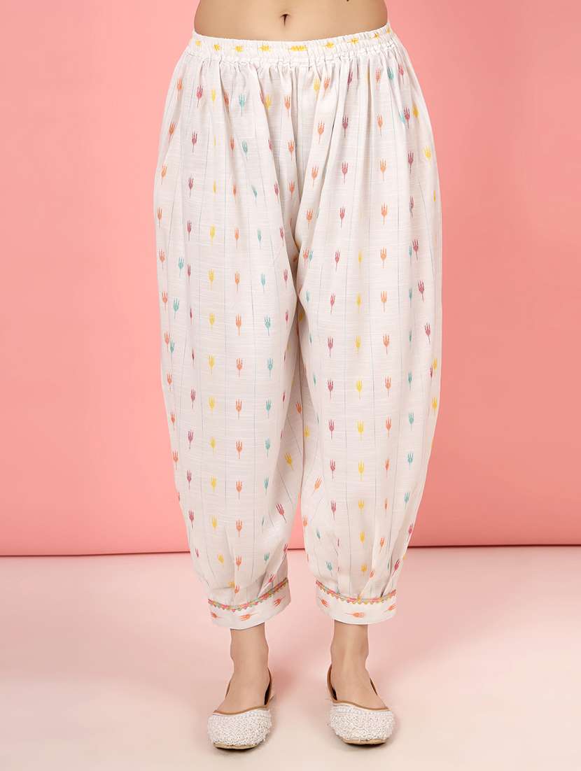 women off white cotton dhotti and top co-ord set - 21496558 -  Standard Image - 5