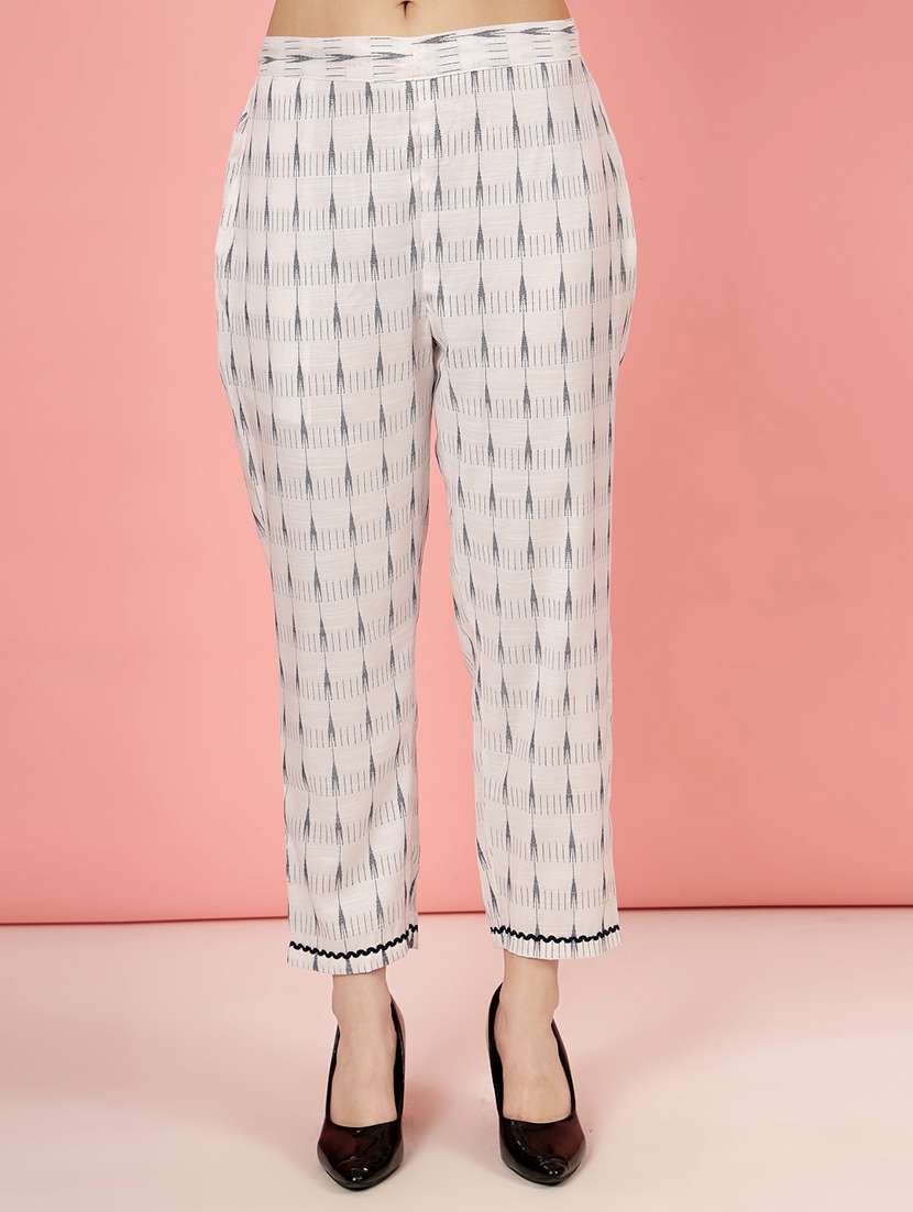women white cotton shirt and trouser co-ord set - 21496559 -  Standard Image - 5