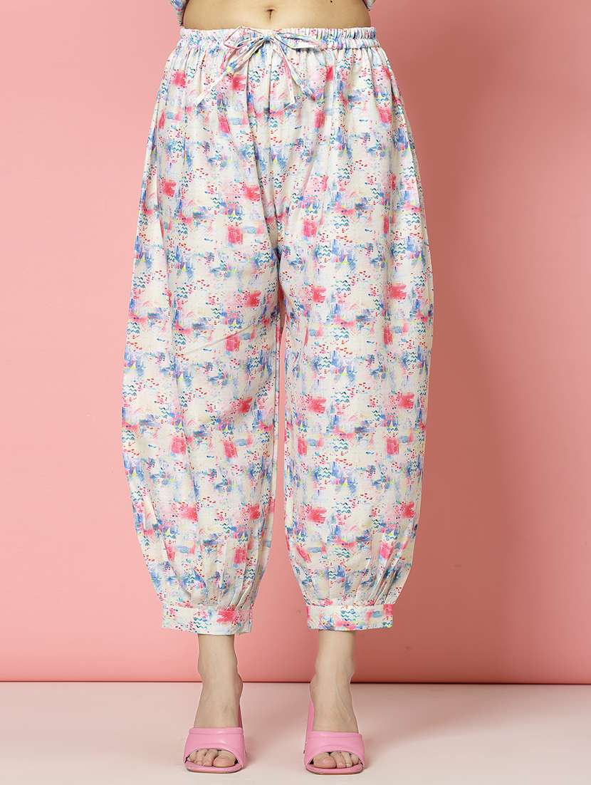 women off white cotton top and dhotti co-ord set - 21496581 -  Standard Image - 5