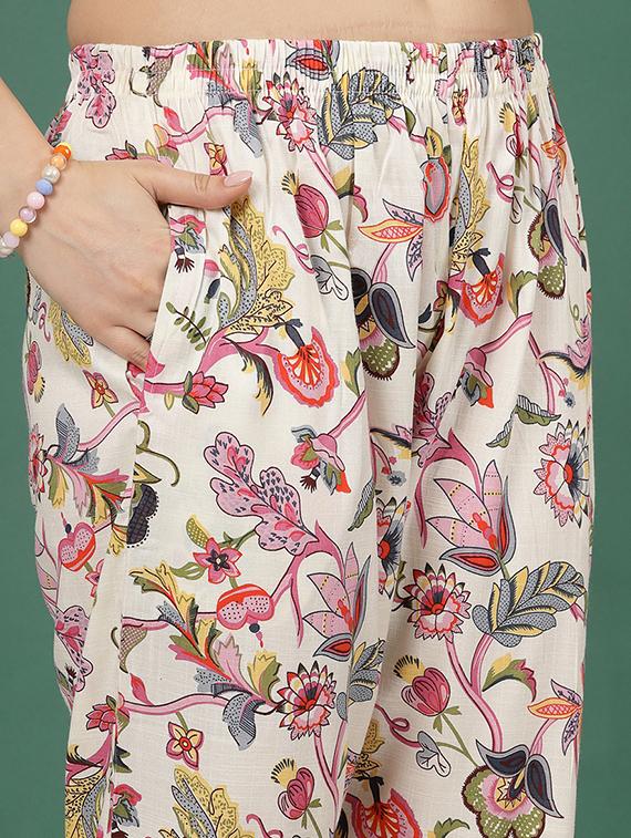women white rayon shirt and trouser co-ord set - 21496606 - Standard Image - 5