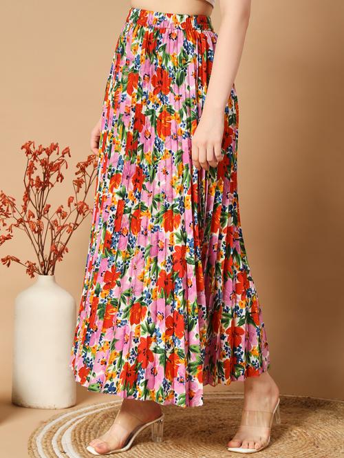 women mid-rise printed a-line skirt - 21496670 -  Standard Image - 0