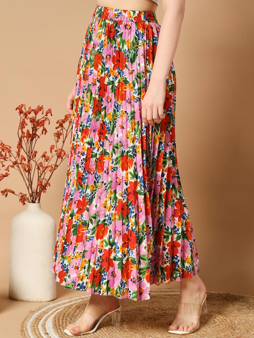 women mid-rise printed a-line skirt - 21496670 -  Zoom Image - 0