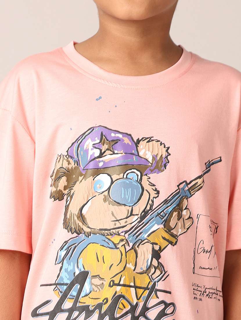 boys printed round neck t-shirt - 21496818 -  Standard Image - 5