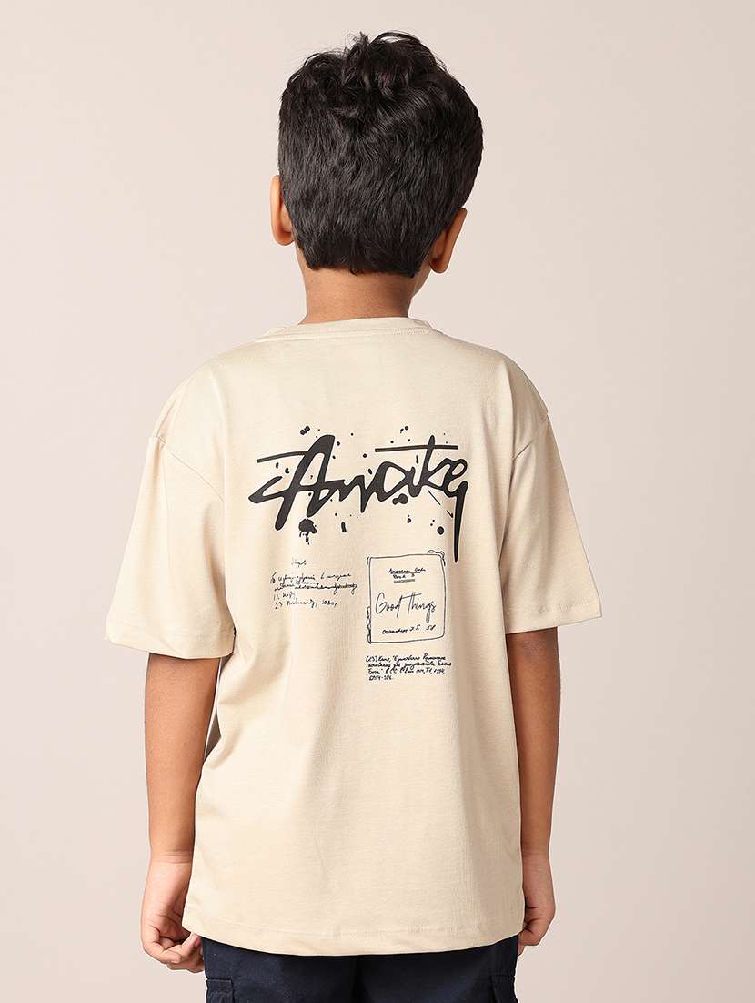 boys printed round neck t-shirt - 21496819 - Standard Image - 3
