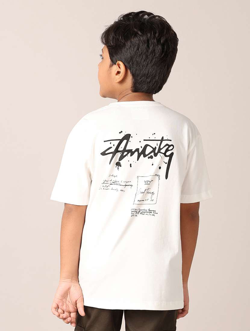 boys printed round neck t-shirt - 21496820 -  Standard Image - 3