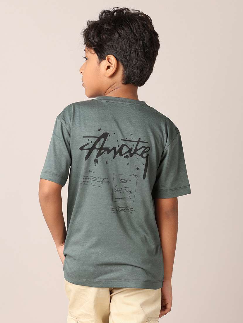 boys printed round neck t-shirt - 21496823 - Standard Image - 3