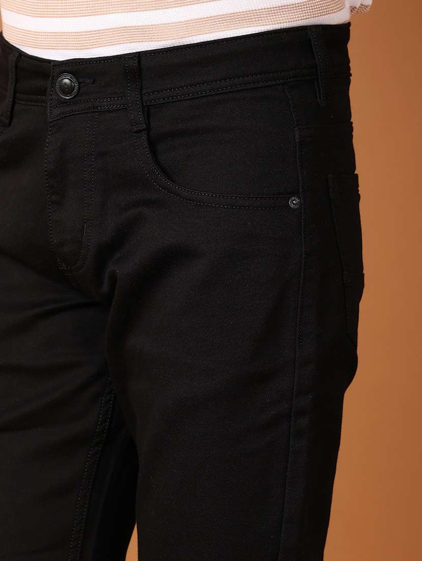 men solid slim fit jeans - 21496970 -  Standard Image - 5