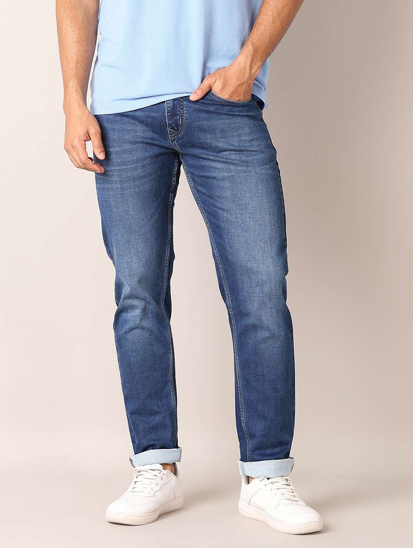 men solid straight fit jeans - 21496971 - Standard Image - 3