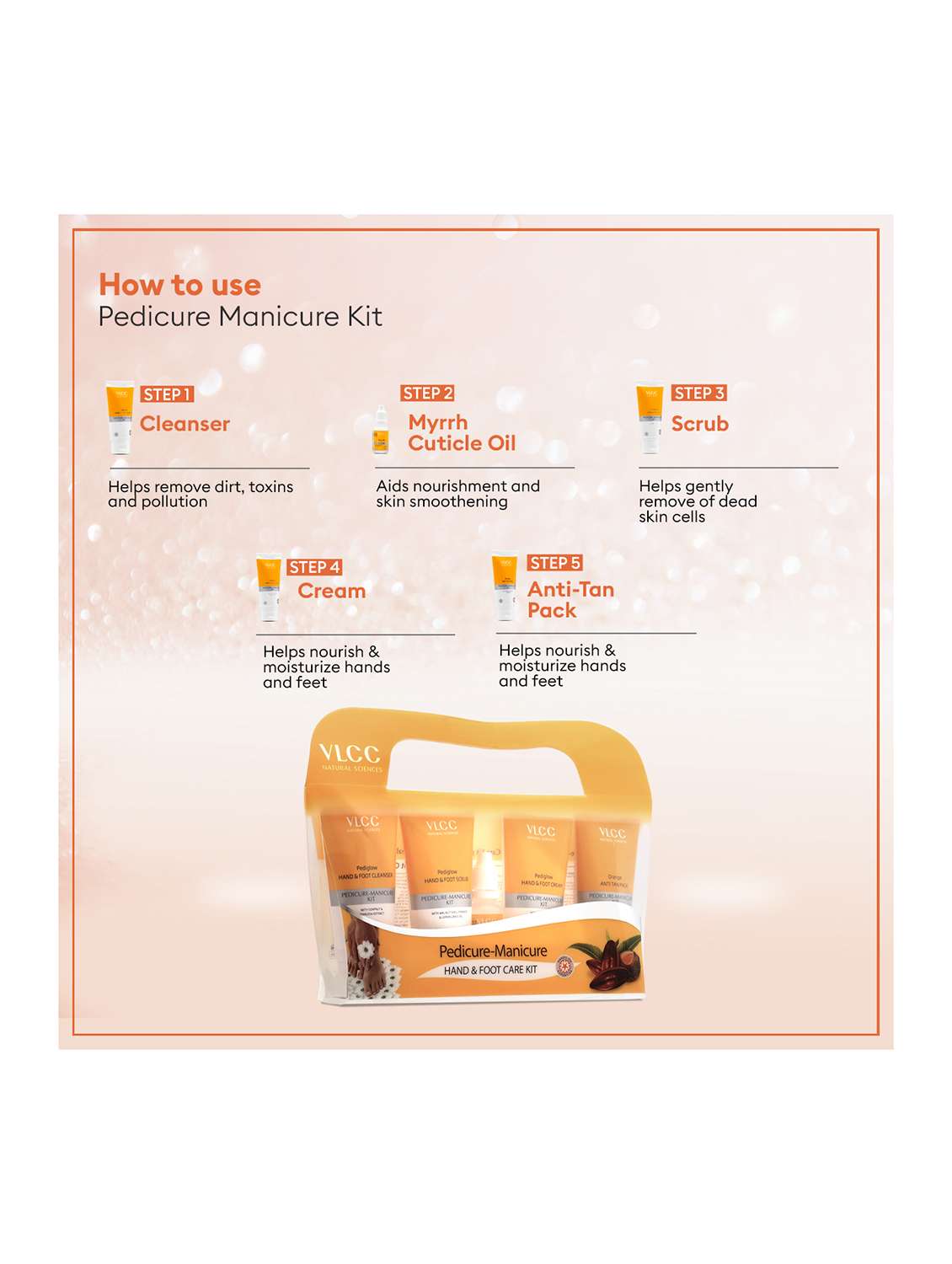 gold facial kit for sensitive skin & pedicure manicure kit combo - 21497027 -  Standard Image - 3