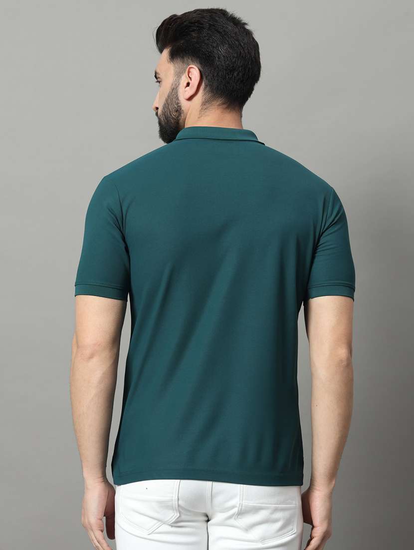 men polo neck plain t-shirt - 21497050 -  Standard Image - 3