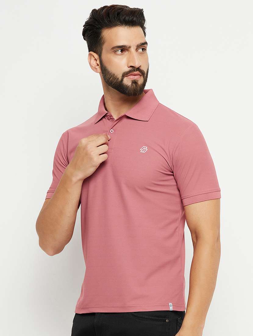 men polo neck plain t-shirt