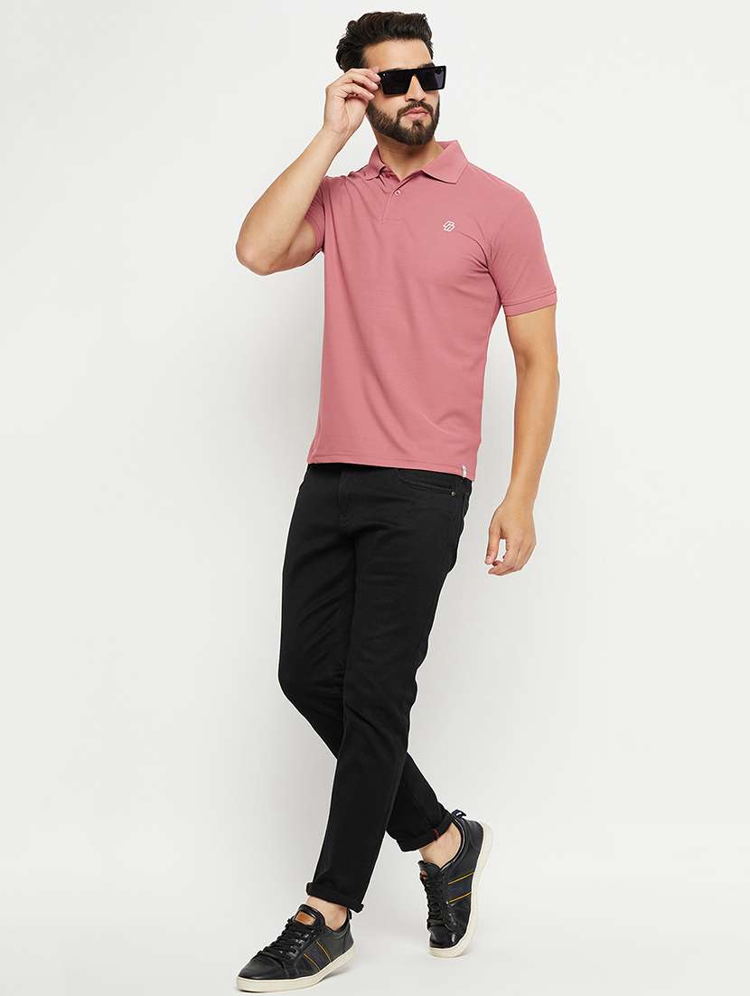 men polo neck plain t-shirt - 21497052 -  Standard Image - 3