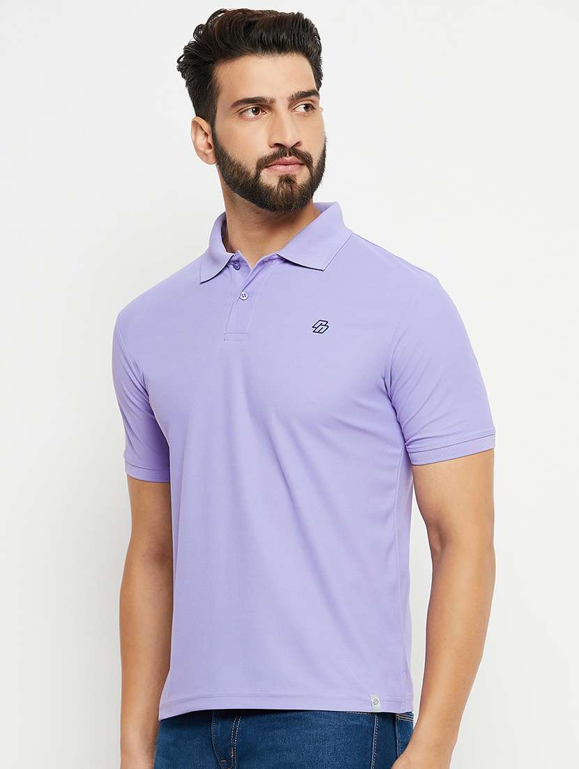 men polo neck plain t-shirt