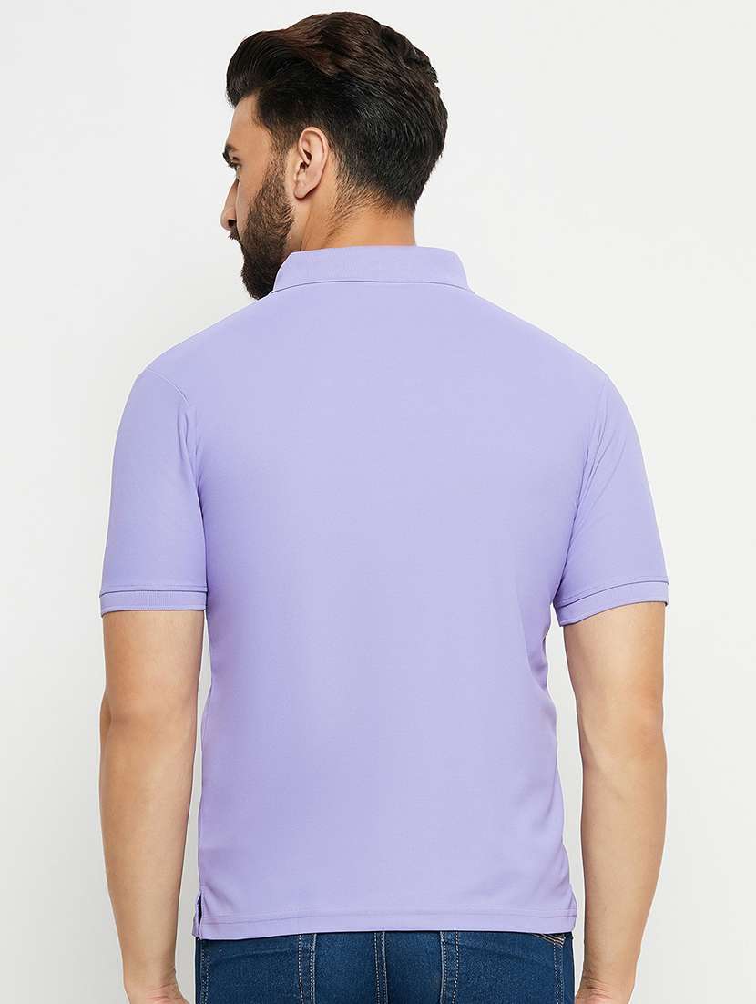 men polo neck plain t-shirt - 21497054 -  Standard Image - 3