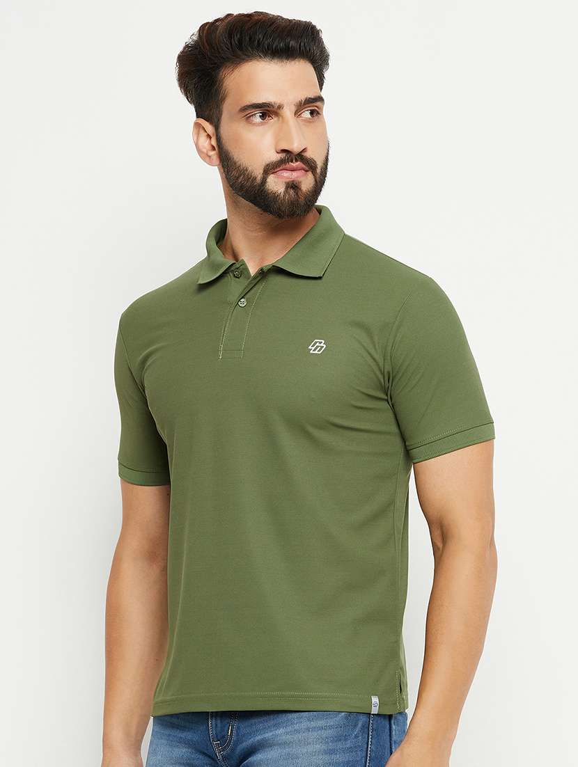 men polo neck plain t-shirt