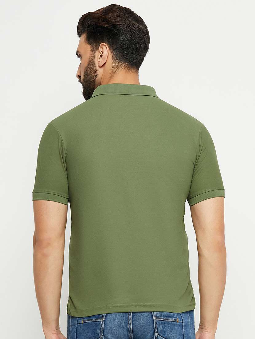men polo neck plain t-shirt - 21497057 -  Standard Image - 3