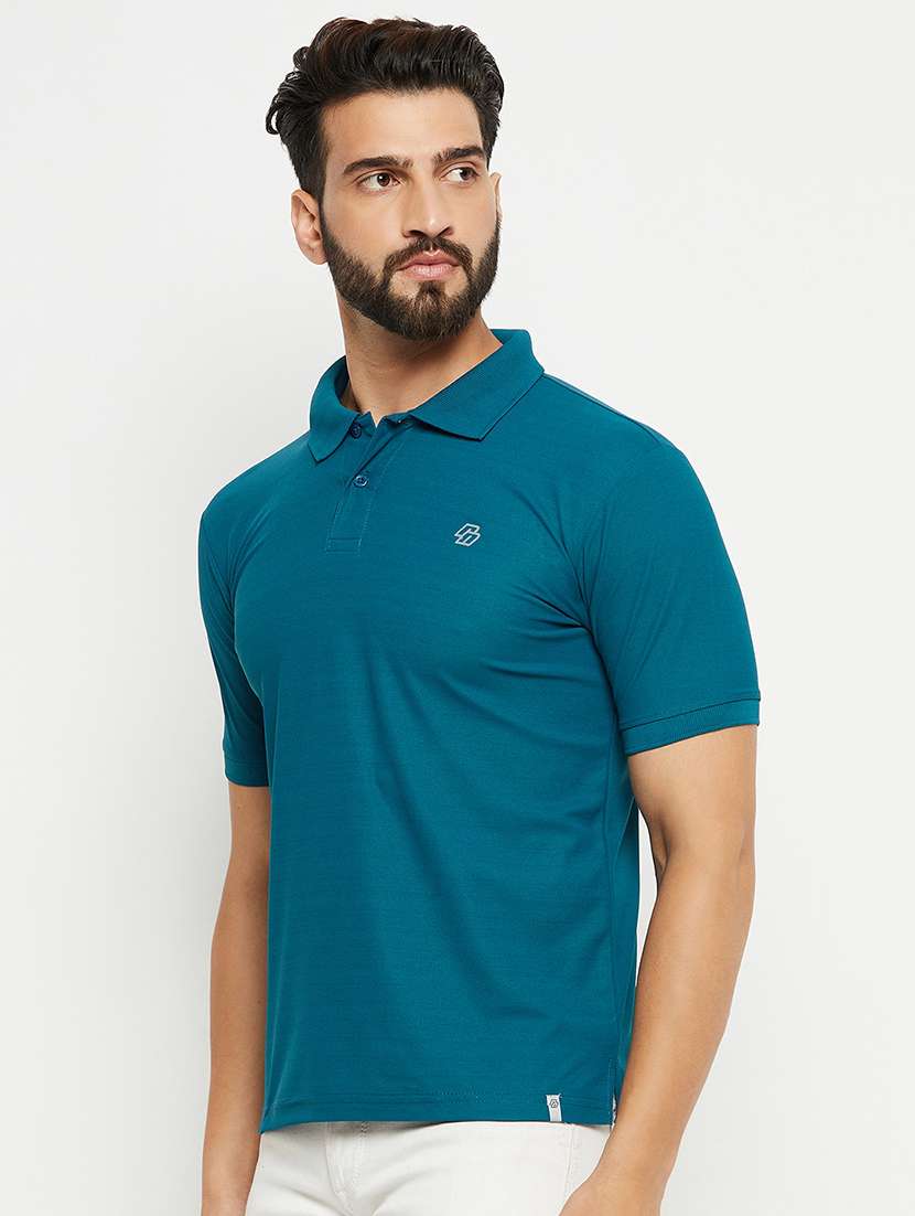 men polo neck plain t-shirt