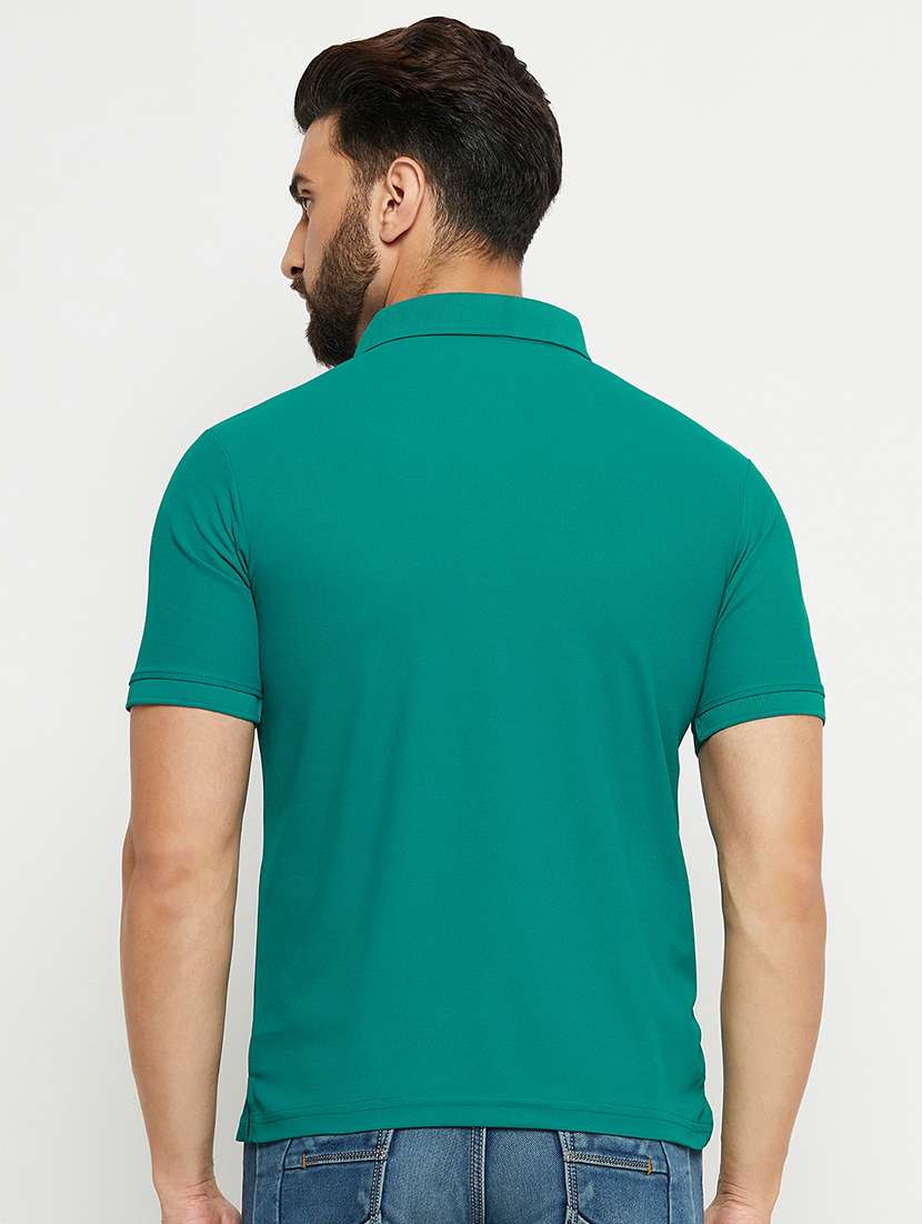 men polo neck plain t-shirt - 21497060 -  Standard Image - 3