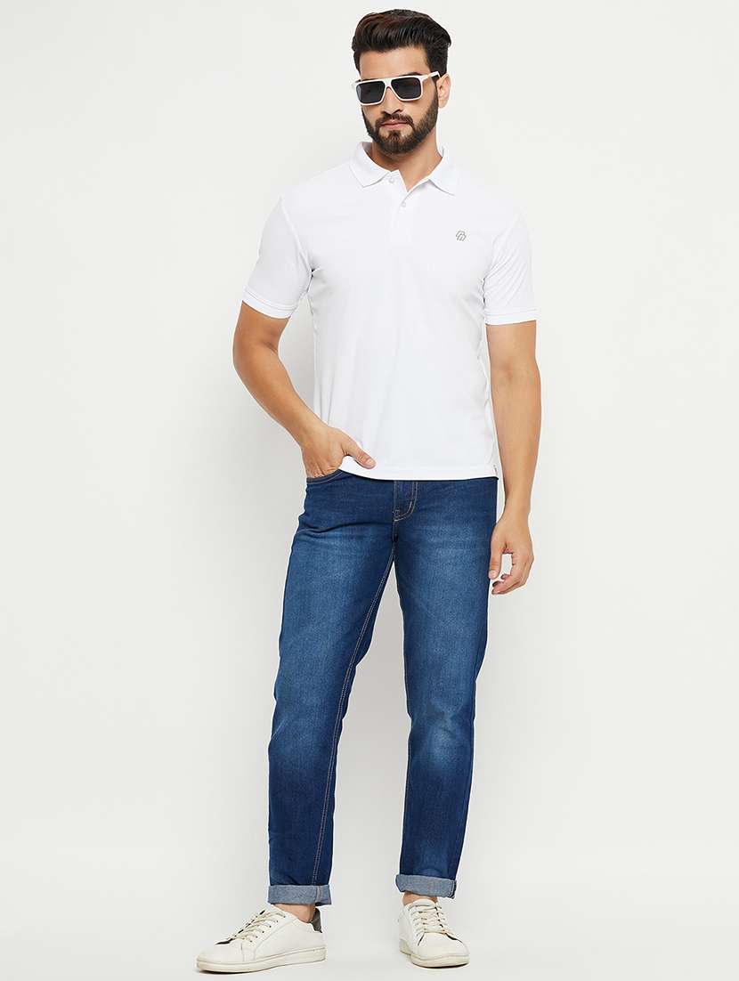 men polo neck plain t-shirt - 21497061 -  Standard Image - 3