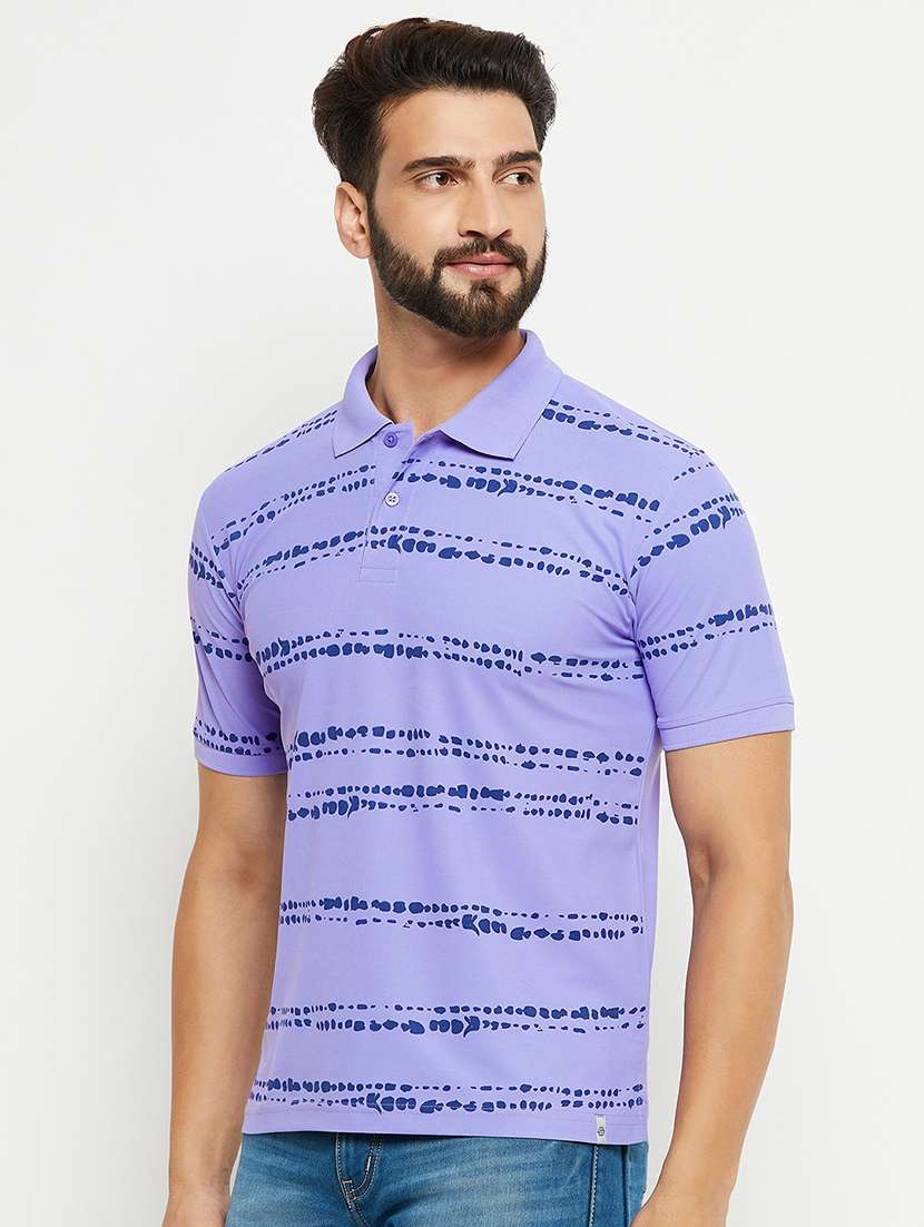men polo neck printed t-shirt