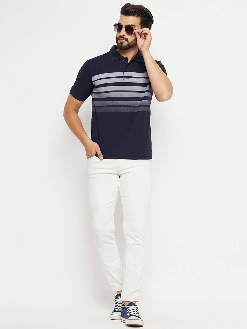 men polo neck striped t-shirt - 21497076 -  Standard Image - 3