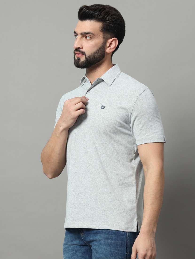 men polo neck plain t-shirt