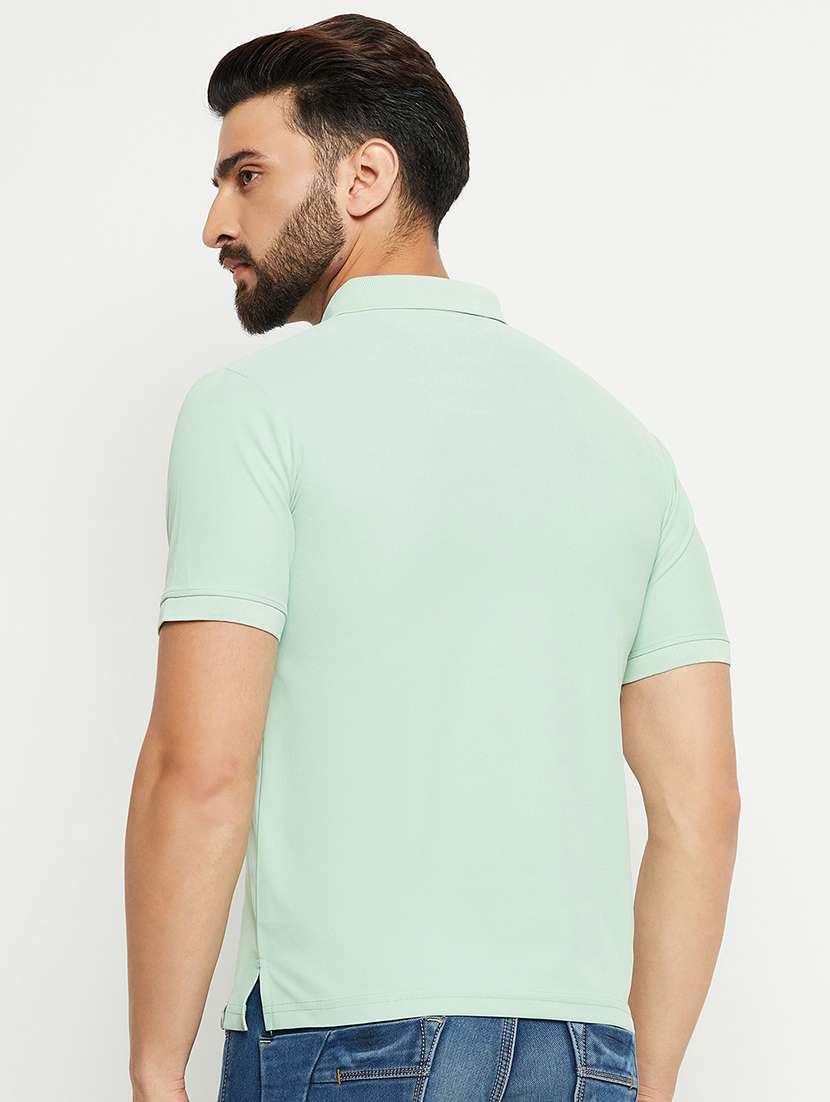 men polo neck plain t-shirt - 21497091 -  Standard Image - 3