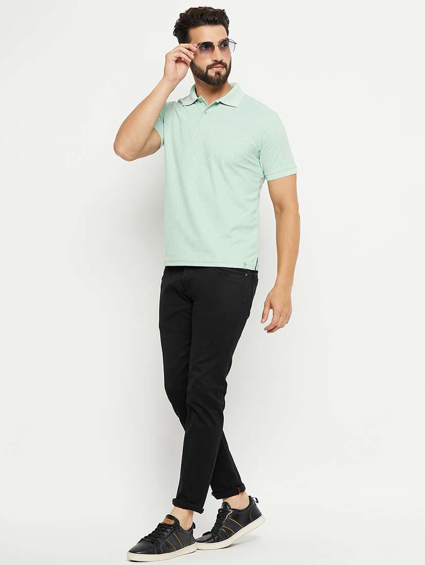 men polo neck plain t-shirt - 21497092 -  Standard Image - 3