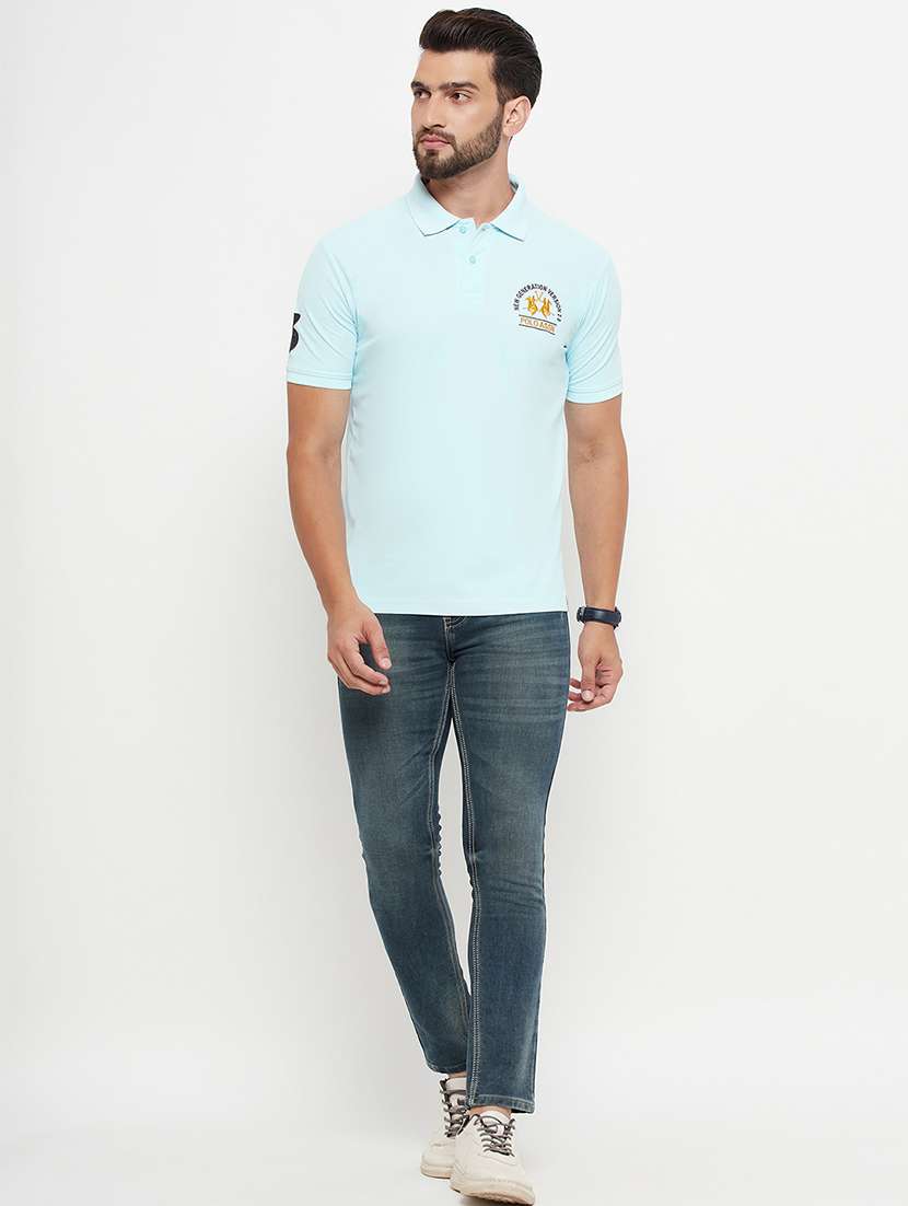 men solid short sleeve polo t-shirt - 21497104 -  Standard Image - 3