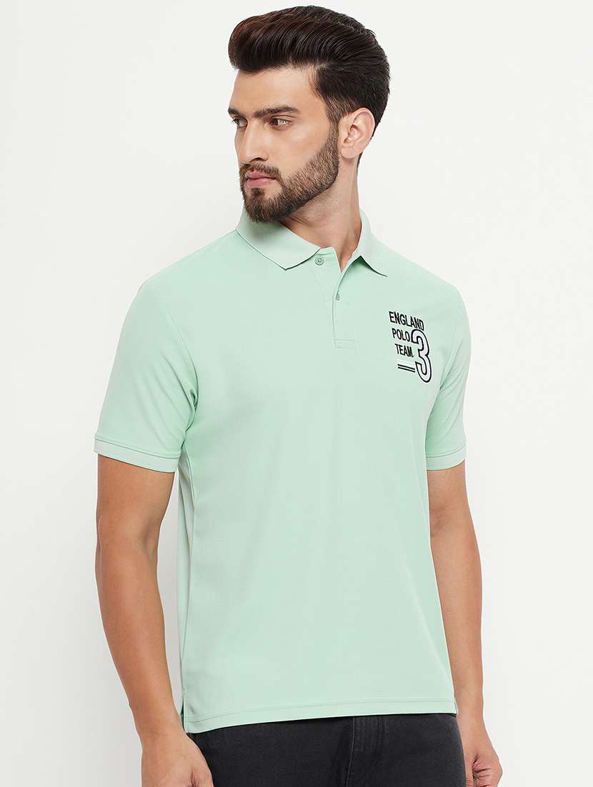 men solid short sleeve polo t-shirt
