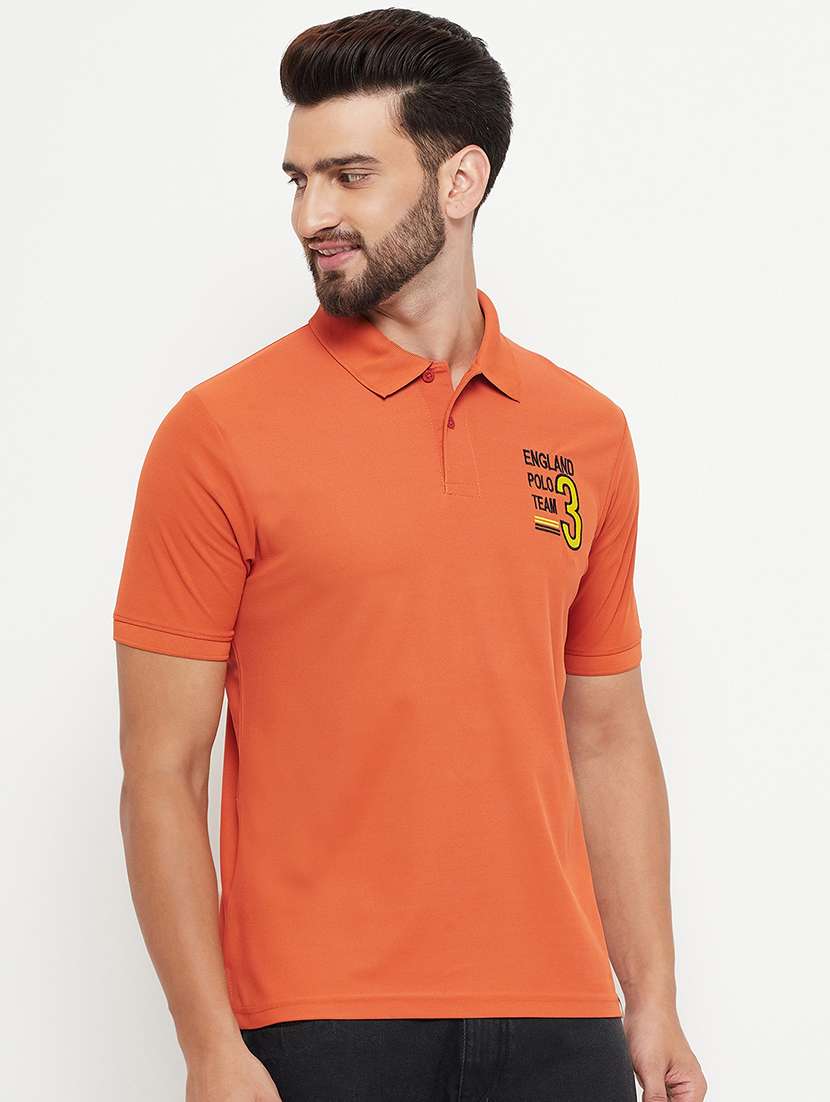 men solid short sleeve polo t-shirt