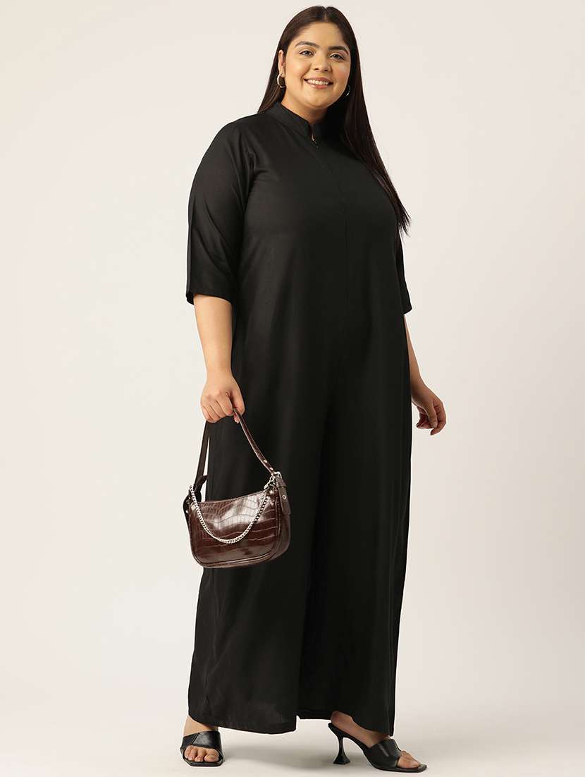 women casual solid full leg jumpsuit - 21497127 -  Standard Image - 3