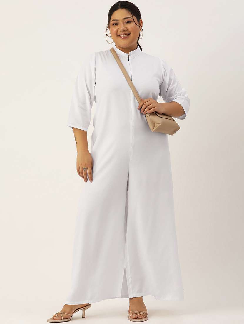 women casual solid full leg jumpsuit - 21497146 -  Standard Image - 3