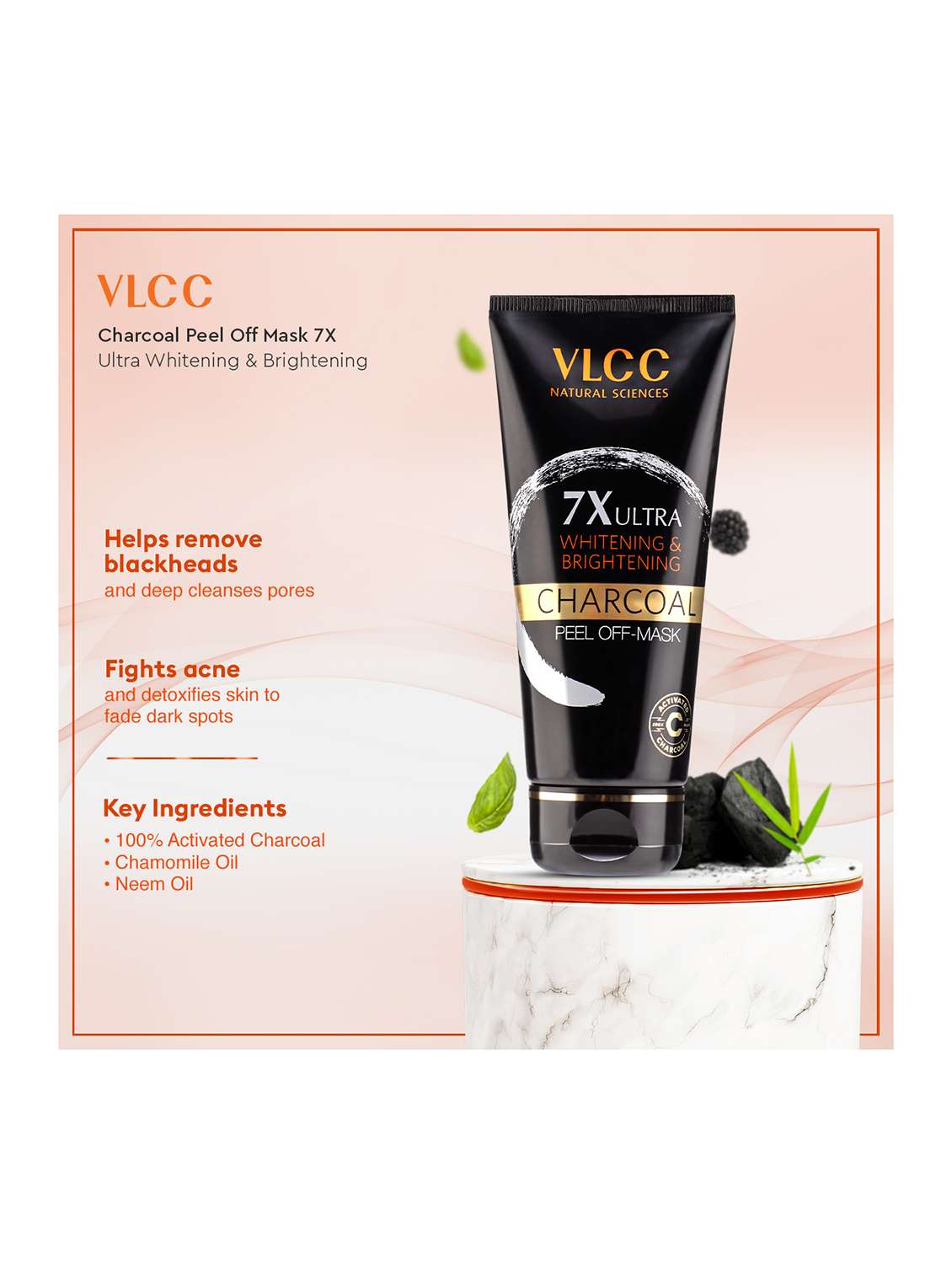charcoal peel off mask 7x ultra whitening & brightening & vitamin c day cream spf 30 combo - 21497156 -  Standard Image - 5